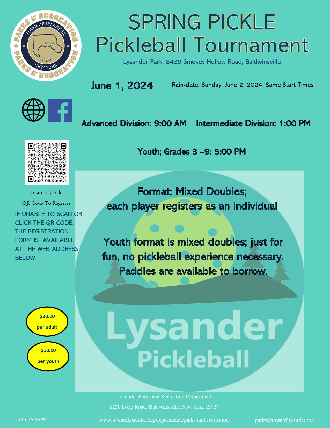 Spring Pickle Pickleball Tournament Flyer