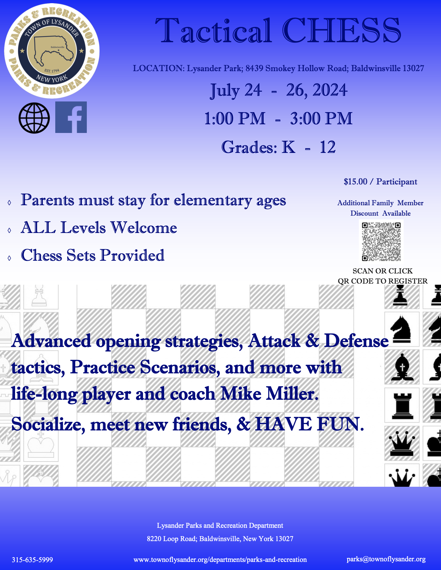 Tactical Chess Program Flier